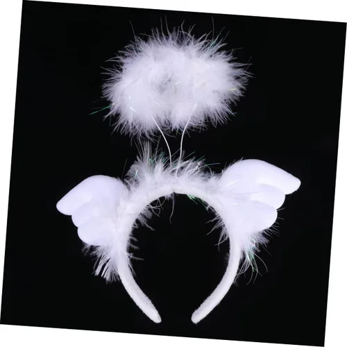 Vista 2 de balacoo 2 Pcs Teenage Girl Clothes Dresses Trendy Teen Girl Trendy Clothes Dress for Teen Girls Wings Headwear Angel Headband for Cosplay Black
