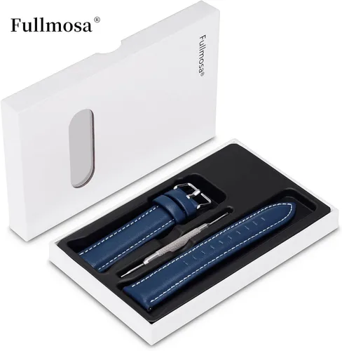 Vista 8 de Fullmosa Genuine Leather 14mm 16mm 18mm 19mm 20mm 22mm and 24mm Watch Bands, Quick Release Watch Band for Men and Women, Fits Samsung Galaxy Watch