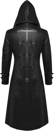 Vista 2 de Thopil Chaqueta Steampunk vintage para hombre, disfraz gótico victoriano
