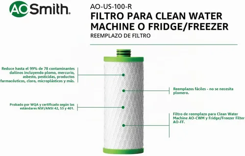 Vista 2 de A. O. Smith AO-US-100-R Reemplazo Genuino Para uso con AO-CWM o AO-FF