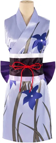 Vista 2 de GWOKDAN Nico Robin - Disfraz de cosplay de anime kimono, vestido de una pieza, conjunto completo para mujer