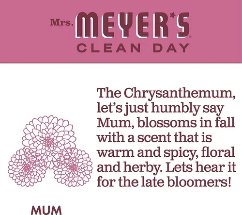 Vista 6 de Mrs. Meyer's Clean Day - Detergente líquido para platos, aroma a crisantemos, fórmula biodegradable 16 fl oz paquete de 2