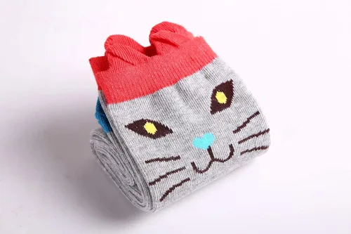 Vista 4 de Cute Tube Socks, Girls Knee Socks, Fun Socks For Girls or Teens, cute animal socks Fox Cat Deer Fawn Bear