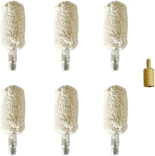 Vista 8 de . 22 Cal Bore Mop Gun Cepillo de limpieza para pistola de rifle de 22 lr (6 piezas)
