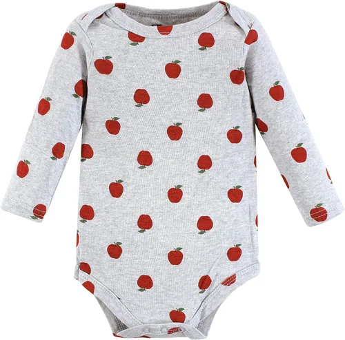 Vista 95 de Hudson Baby baby-boys Cotton Long-sleeve Bodysuits 5-pack