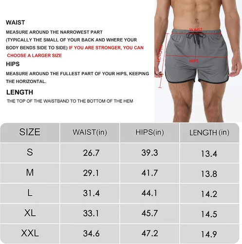 Vista 7 de Suwangi Pantalones cortos de correr para hombre, de 3 pulgadas, de secado rápido, para hombres, pantalones cortos deportivos de respiración