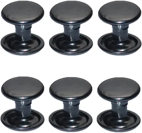 Vista 10 de 300 juegos de remaches de cuero, remaches de doble tapa, tachuelas tubulares de metal, reparaciones, decoración, accesorios de manualidades