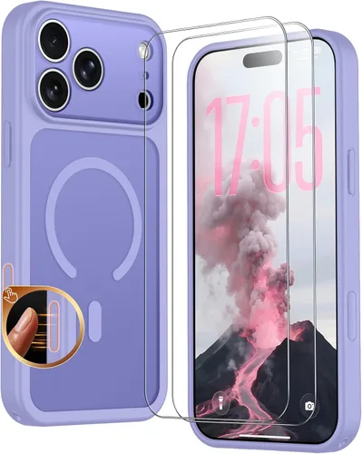 Vista 241 de SPIDERCASE Funda magnética translúcida diseñada para iPhone 11, con 2 protectores de pantalla de vidrio templado, antihuellas, para iPhone 11 de 6.1