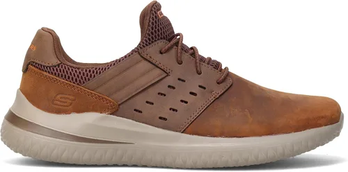 Vista 2 de Skechers Delson 3.0-Ezra - Tenis de cuero elástico para hombre, Marrón
