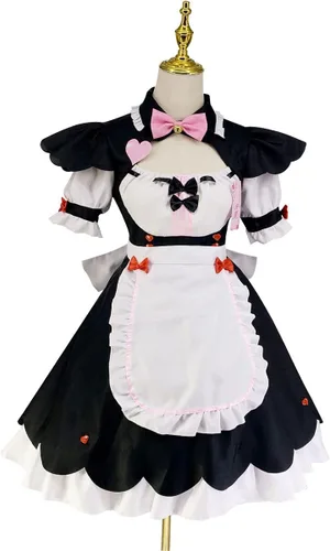 Vista 3 de COCONEEN Lindo disfraz de sirvienta francesa de anime para cosplay