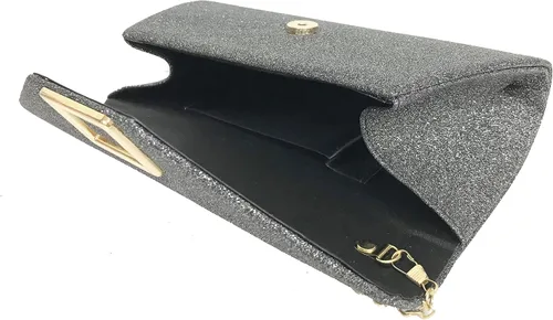 Vista 3 de sioglam Bolso de mano de noche con purpurina para mujeres y niñas, bolsa de baile de graduación, cóctel, fiesta, boda, noche