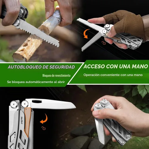 Vista 2 de NexTool Flagship Max - Alicates multiherramienta, multiherramienta de acero inoxidable 14 en 1