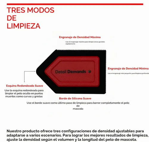 Vista 6 de Mini removedor de pelo de mascotas Removedor de pelo de perro para alfombras de coche y suministros de limpieza de automóviles, removedor de pelo