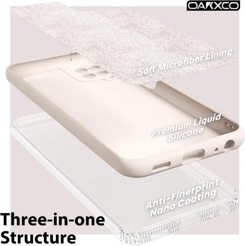 Vista 5 de oakxco Funda para teléfono Samsung Galaxy A12 con agarre de silicona líquida, linda delgada fina suave cubierta de gel de goma TPU lisa para mujeres
