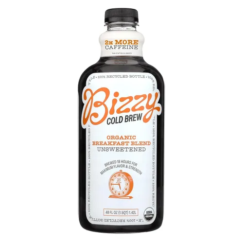 Vista 14 de Bizzy Cold Brew Café orgánico sin azúcar, 48 onzas, rojo, tostado medio, 48 onzas líquidas