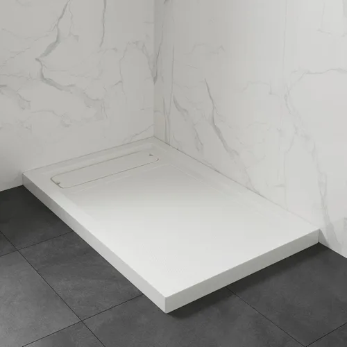 Vista 4 de OVE Decors - Base de ducha de 48 x 32 pulgadas, drenaje reversible, color blanco