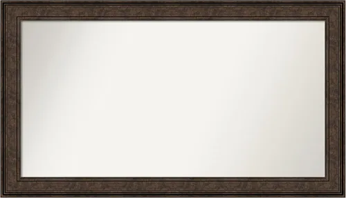 Vista 19 de Amanti Art Espejo de pared personalizado no biselado (25 x 25 pulgadas), marco de bronce acentuado, varios tamaños personalizados, espejo de baño
