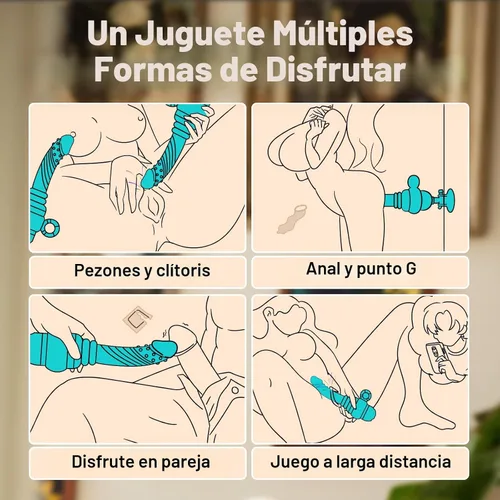 Vista 8 de MOMONII Control de aplicación de la máquina de los juguetes sexuales del Turquesa