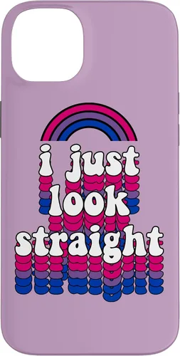 Vista 15 de I Just Look Straight Bisexual Rainbow Bisexual Pride Flag Case for iPhone 17