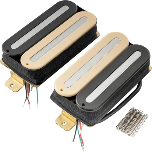 Vista 9 de Artec HXTN Super Power Pastilla Humbucker de Cerámica de Doble Cuchilla Hot Rail para Puente 16K para Guitarra Eléctrica Estilo Strat Tele, Negro