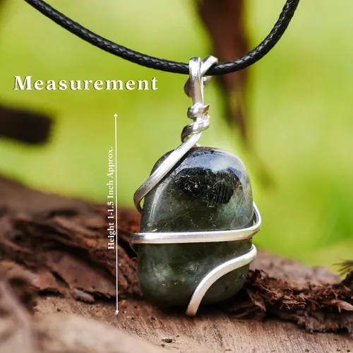 Vista 117 de PYOR Collar con colgante curativo de Reiki de cristal, gemas de buena suerte, prosperidad, riqueza, piedras preciosas naturales, collares de buena