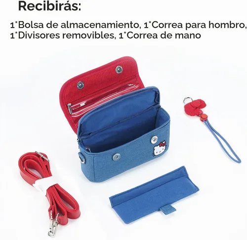 Vista 4 de Kuitmor Cómoda bolsa de almacenamiento para cámara de viaje compatible con DJI Osmo Pocket 3, forro suave que absorbe los golpes y correa