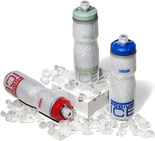 Vista 5 de CamelBak Podium - Botella para bicicleta, 21 onzas, botella con aislamiento térmico para apretar, color negro