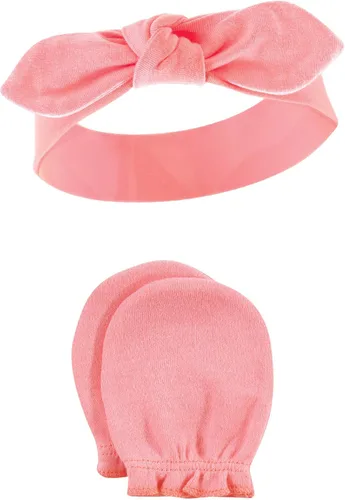 Vista 62 de Hudson Baby Conjunto de diadema de algodón y manoplas para rascar para bebé