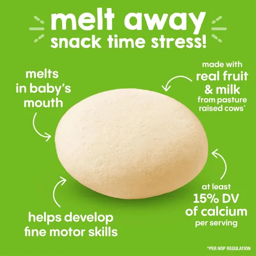 Vista 4 de Happy Baby Organics - Snacks para bebés, yoguis griegos, bocadillos de yogur liofilizado y frutas, aperitivo sin gluten para bebés de más de 9