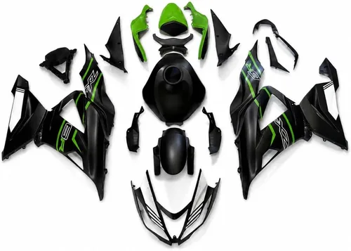 Vista 26 de Carenado negro brillante para Kawasaki Ninja 2013-2018 ZX6R 636 001 Negro Brillante