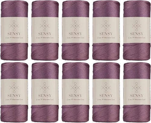 Vista 112 de Sensy Premium 2mm 229.5 metros de cuerda de poliéster 100% cordón de polipropileno Cordón de macramé 2mm Cordón para bolso de crochet Hilo