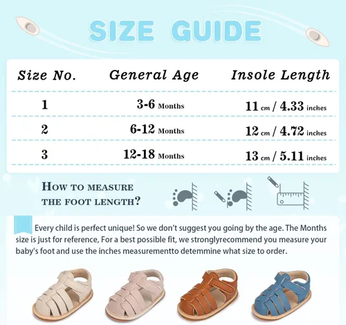 Vista 6 de Babelvit Infant Baby Girls Boys Soft Summer Sandals Casual Dress Shoe Anti Slip Rubber Sole Outdoor Flats Toddler First Walker Shoes