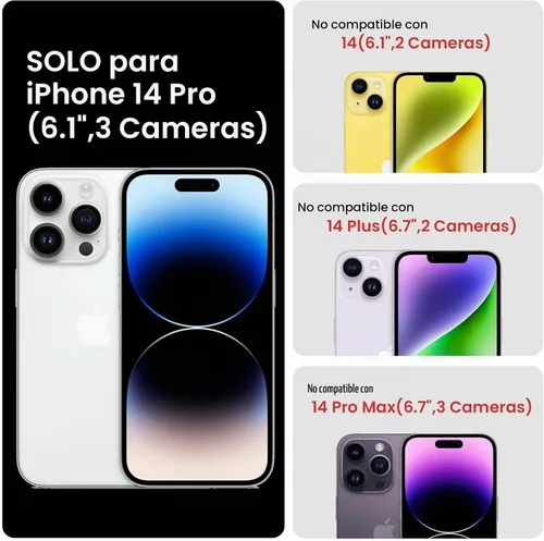 Vista 6 de FireNova Funda diseñada para iPhone 14 Pro, 6.1 pulgadas, arena rosada