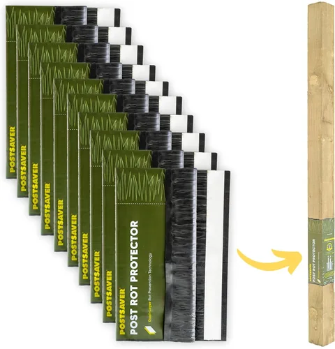 Vista 10 de Postsaver Pro-Wrap Standard Paquete de 5 Se adapta a postes cuadrados de 3 x 3 a 4 x 4 pulgadas y redondos de 3 a 5 pulgadas Protector