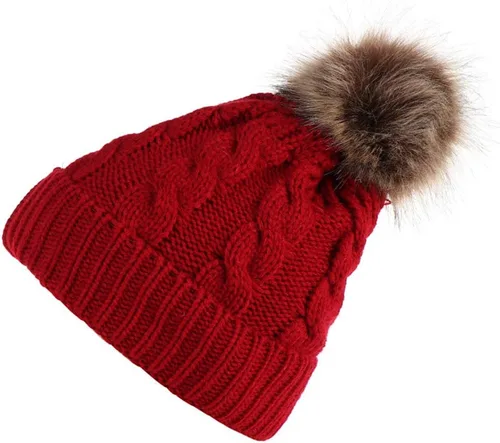 Vista 3 de 2 gorros para padres e hijos, para madre e hijahijo, gorro de punto cálido para invierno