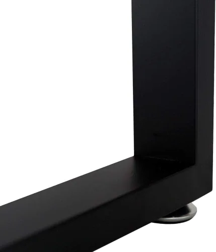 Vista 6 de Patas rectangulares industriales de metal de 16 pulgadas de altura, patas de banco de metal para mesa, diseño moderno de mediados de siglo, juego