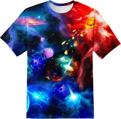 Vista 21 de Camiseta de manga corta con estampado 3D para niños y niñas de 6 a 16 años Bcm45-blanco