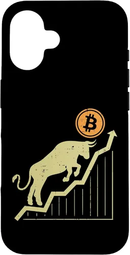 Vista 32 de Bitcoin Bull Graph Bullish BTC Crypto Cryptocurrency Trader Case for iPhone 17