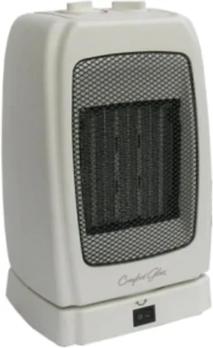 Vista 4 de Comfort Glow CEH255 Horno de seguridad de cerámica oscilante, longitud: 4.63 pulgadas, ancho: 5.75 pulgadas, altura: 10.5 pulgadas, gris