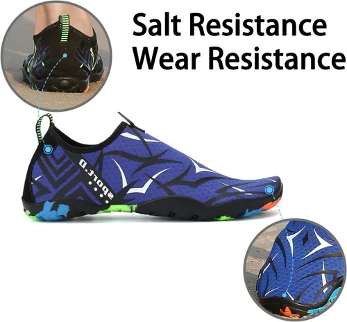 Vista 5 de Zapatos de agua para hombre y mujer, zapatos acuáticos descalzos, de secado rápido, para playa, natación, buceo, kayak, surf, deportes acuáticos