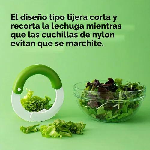 Vista 4 de Chef'n 104-259-120 SaladShears - Picador de lechuga de nailon, color blanco