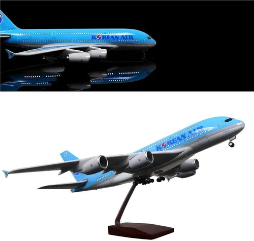 Vista 9 de Modelo a escala 1:130 de 24 horas, modelo de avión a escala 1:130, modelo de avión, estatua de avión, modelo de avión fundido a troquel con luz LED