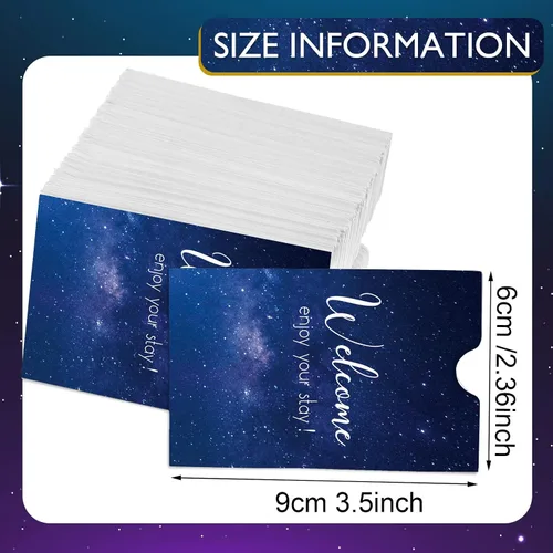 Vista 2 de Qeeenar 2000 fundas para tarjetas de llaves de hotel, brillantes