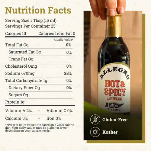 Vista 8 de ALLEGRO - The Marinate Everything Marinades - Hot & Spicy 12.7 oz, paquete de 3