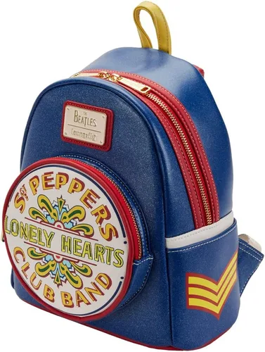 Vista 3 de Loungefly The Beatles SGT Peppers - Bolso de hombro con doble correa para mujer Multi talla única Mini mochila