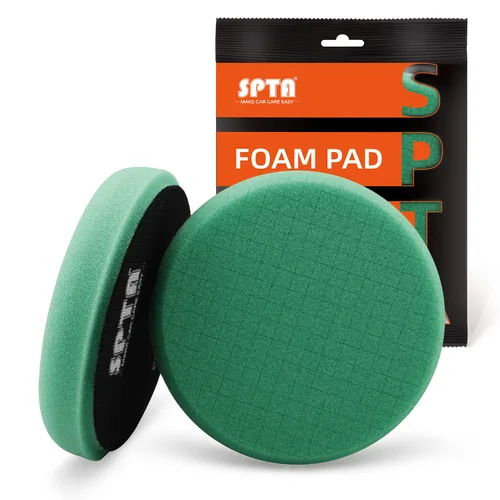 Vista 28 de SPTA - Almohadilla verde de corte grueso de 3.5 pulgadas para placa de respaldo de 3 pulgadas (80 mm), esponja de pulido ideal para pulir