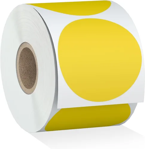 Vista 15 de Misofuki 2 pulgadas, 750 etiquetas adhesivas térmicas directas circulares azules compatibles con cebra, rollo, MUNBYN, etiquetas térmicas directas