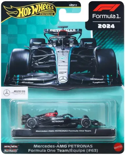 Vista 4 de Hot Wheels Premium F1 2024 Coches fundidos a presión, juego de 4