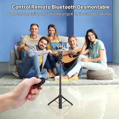 Vista 4 de VRIG - Trípode magnético para selfie stick de 21.6 pulgadas con control remoto inalámbrico, trípode extensible para teléfono Magsafe para iPhone 16