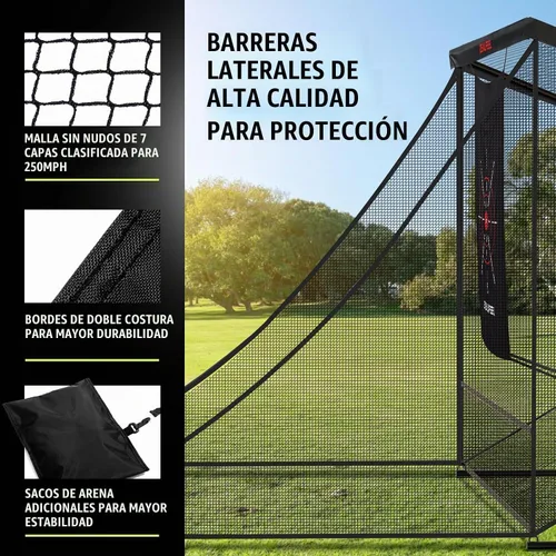 Vista 6 de ZEALFEEL Golf Net, 10x7FT/8x8FT,Side Barriers & Auto-Ball Auto-Ball Return
